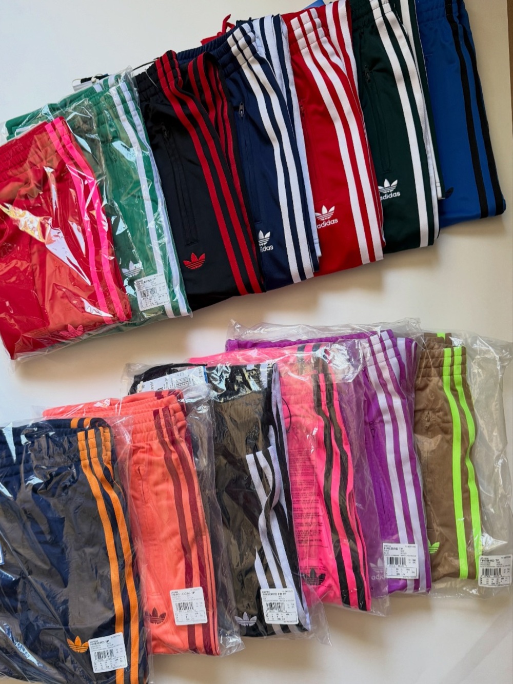 adidas Originals Beige Track Pants with Brown Stripes - Picture 13 of 13
